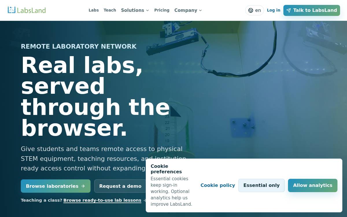 Labsland website preview