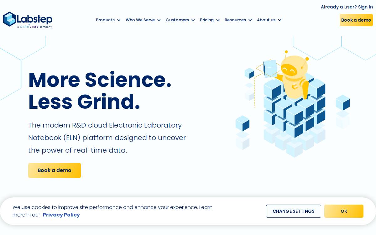Labstep website preview