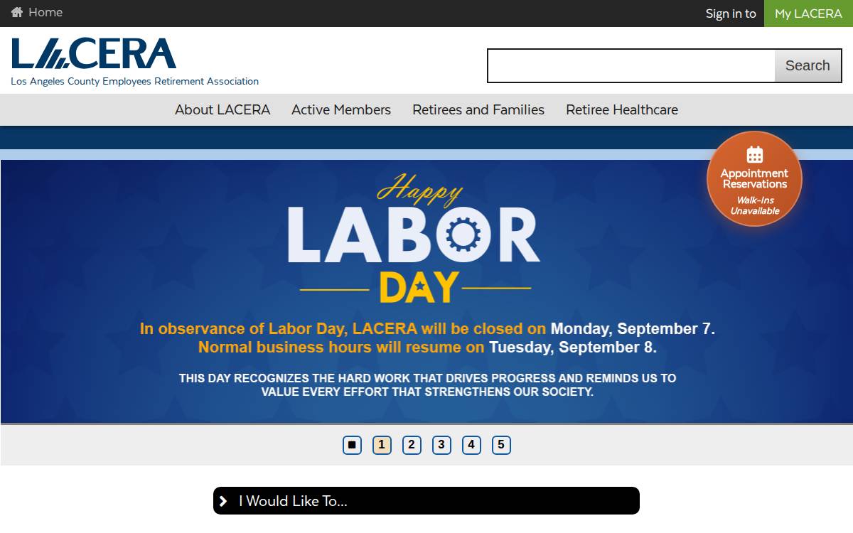 LACERA website preview