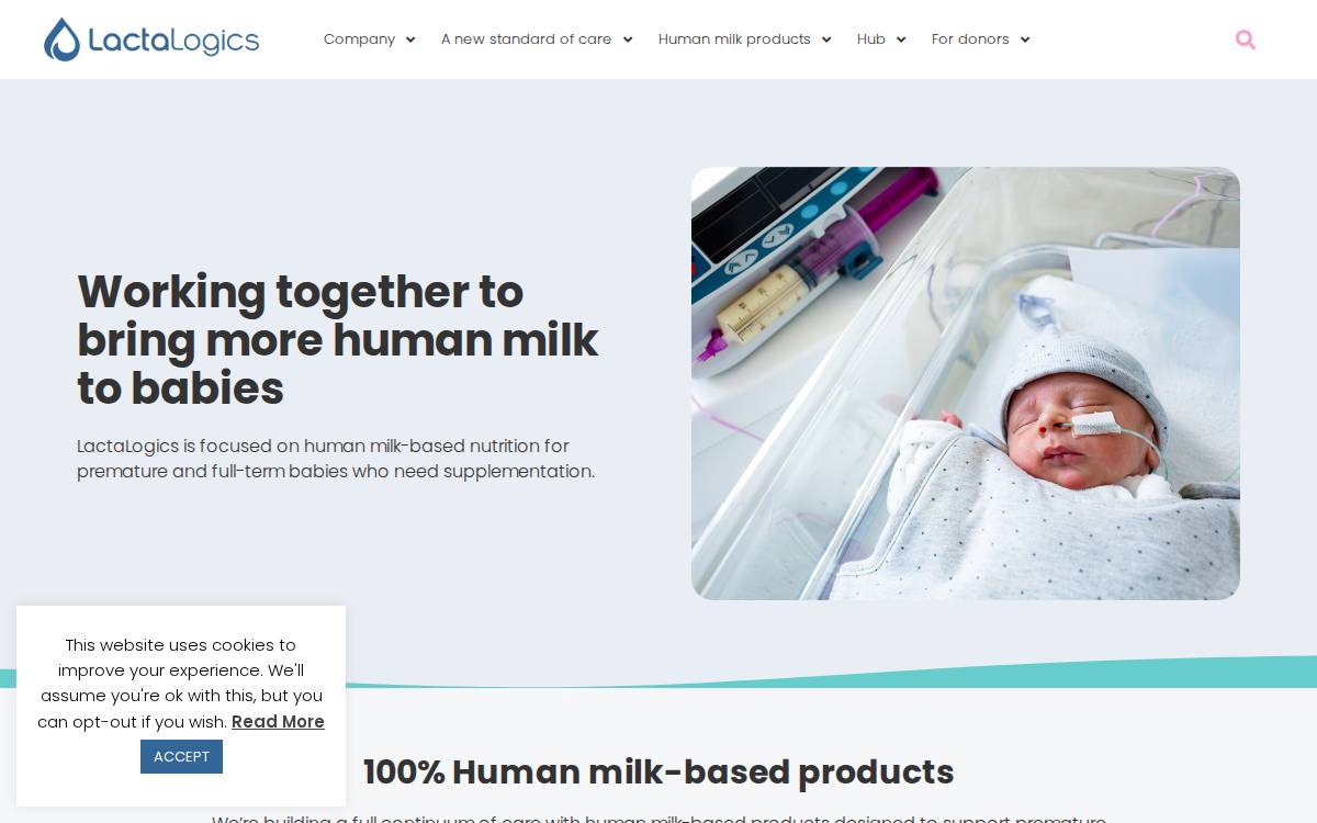 LactaLogics website preview