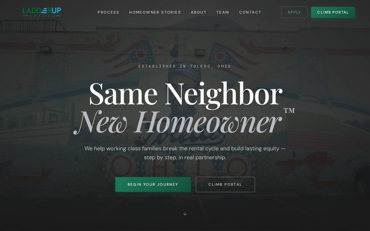 LadderUp Housing website preview