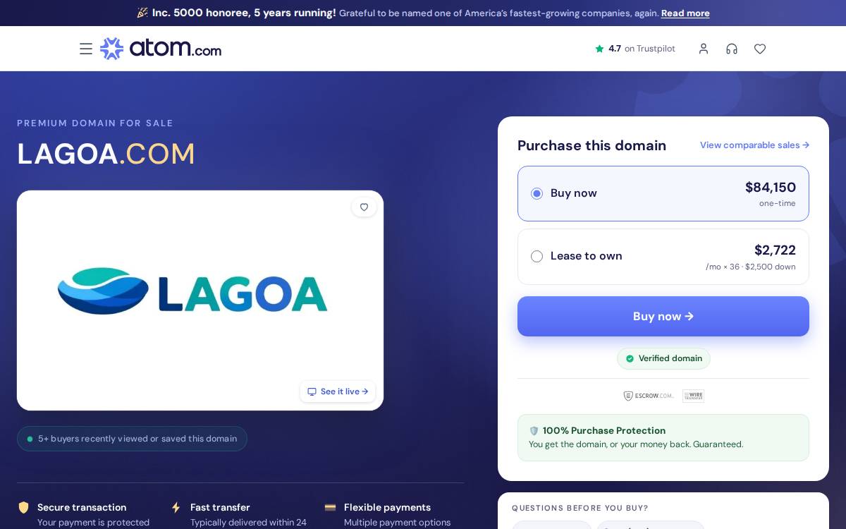 Lagoa website preview