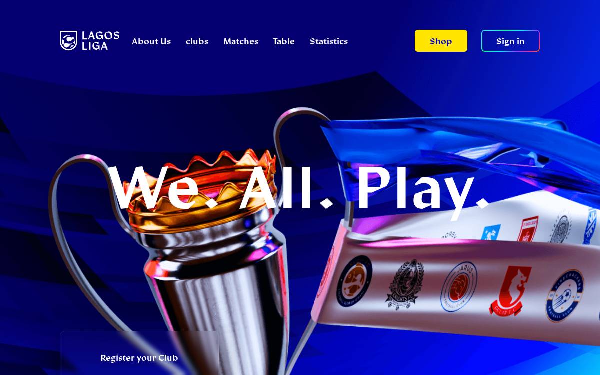 Lagos Liga website preview