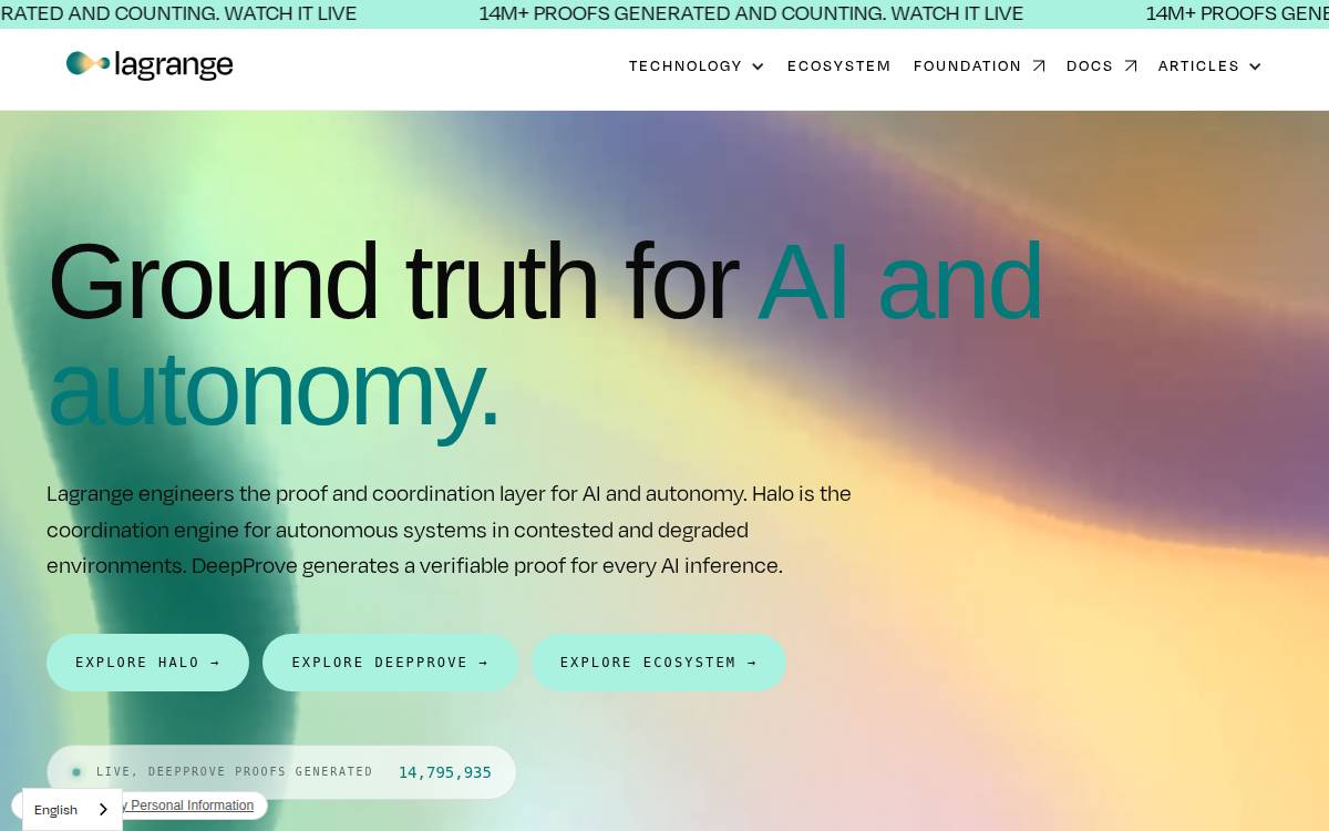 Lagrange website preview