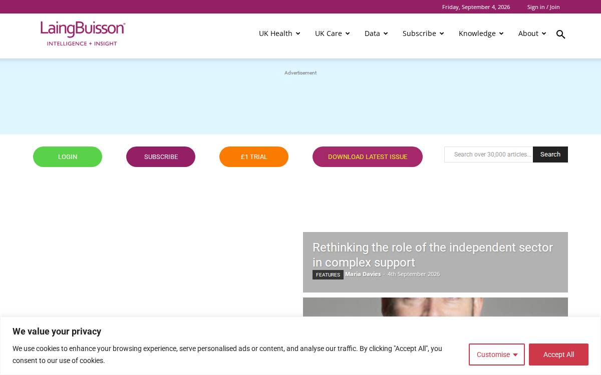 LaingBuisson website preview
