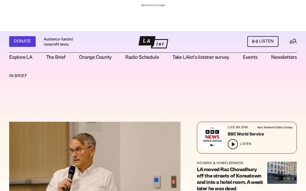 LAist website preview