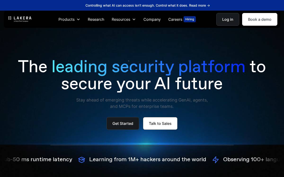 Lakera website preview