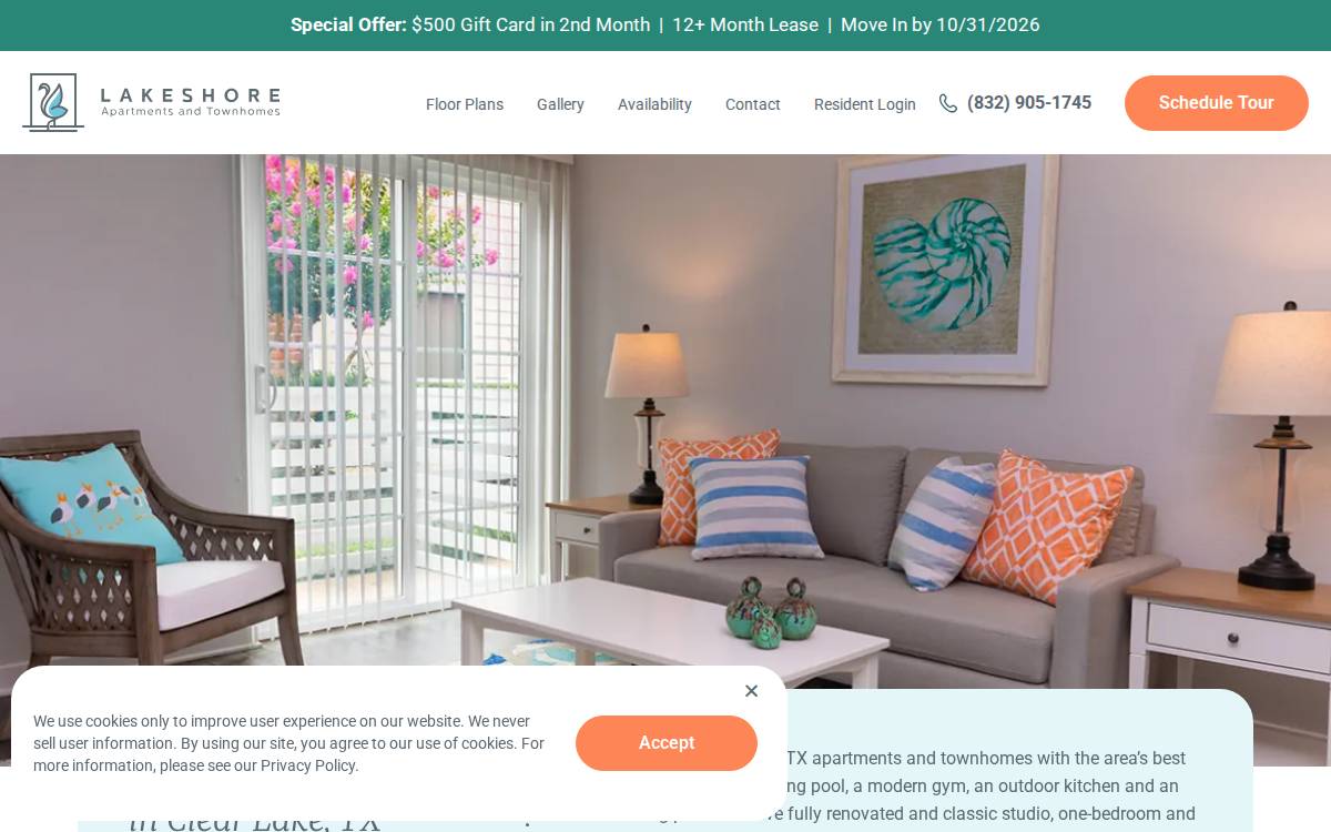 Lakeshoreapartments website preview