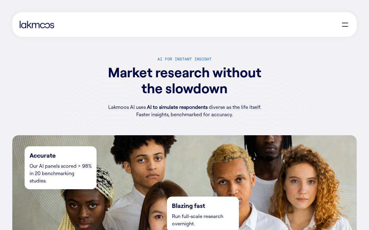 Lakmoos AI website preview