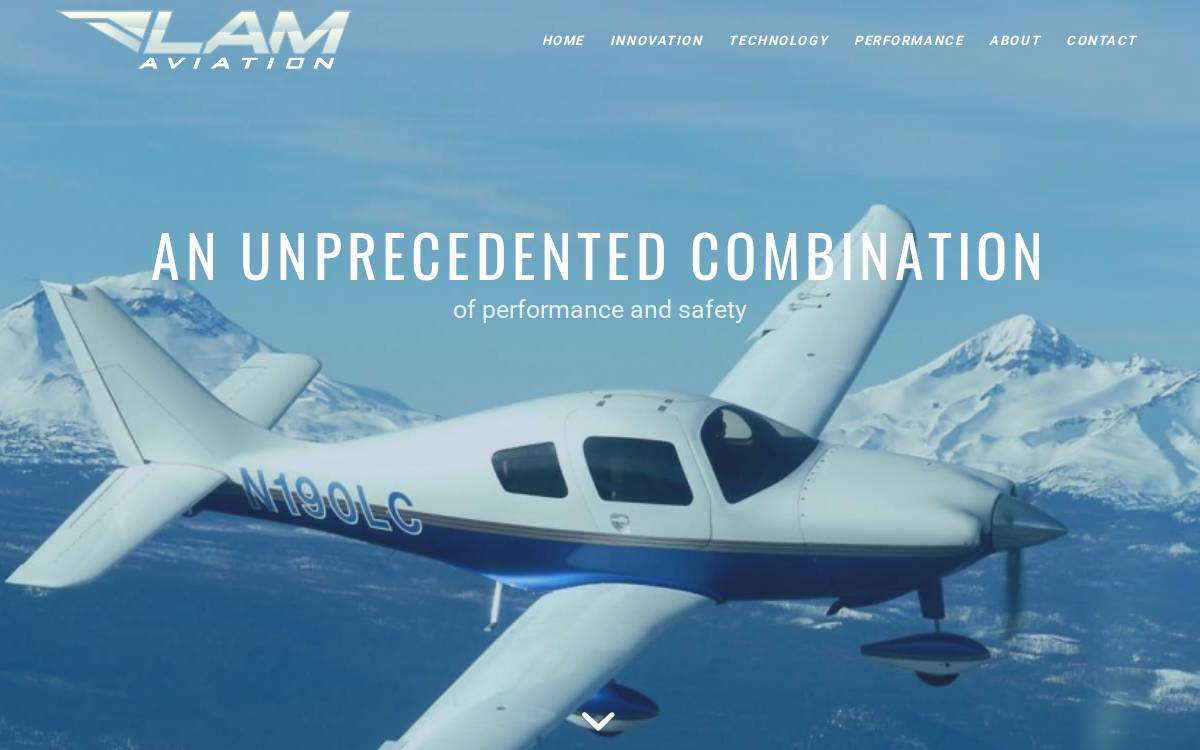 LAM Aviation website preview