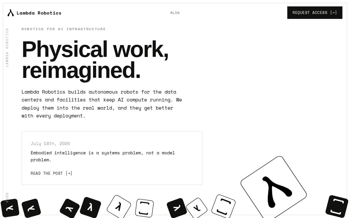 Lambda Robotics website preview
