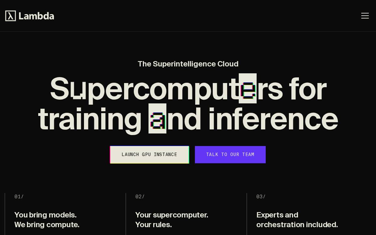 Lambda website preview
