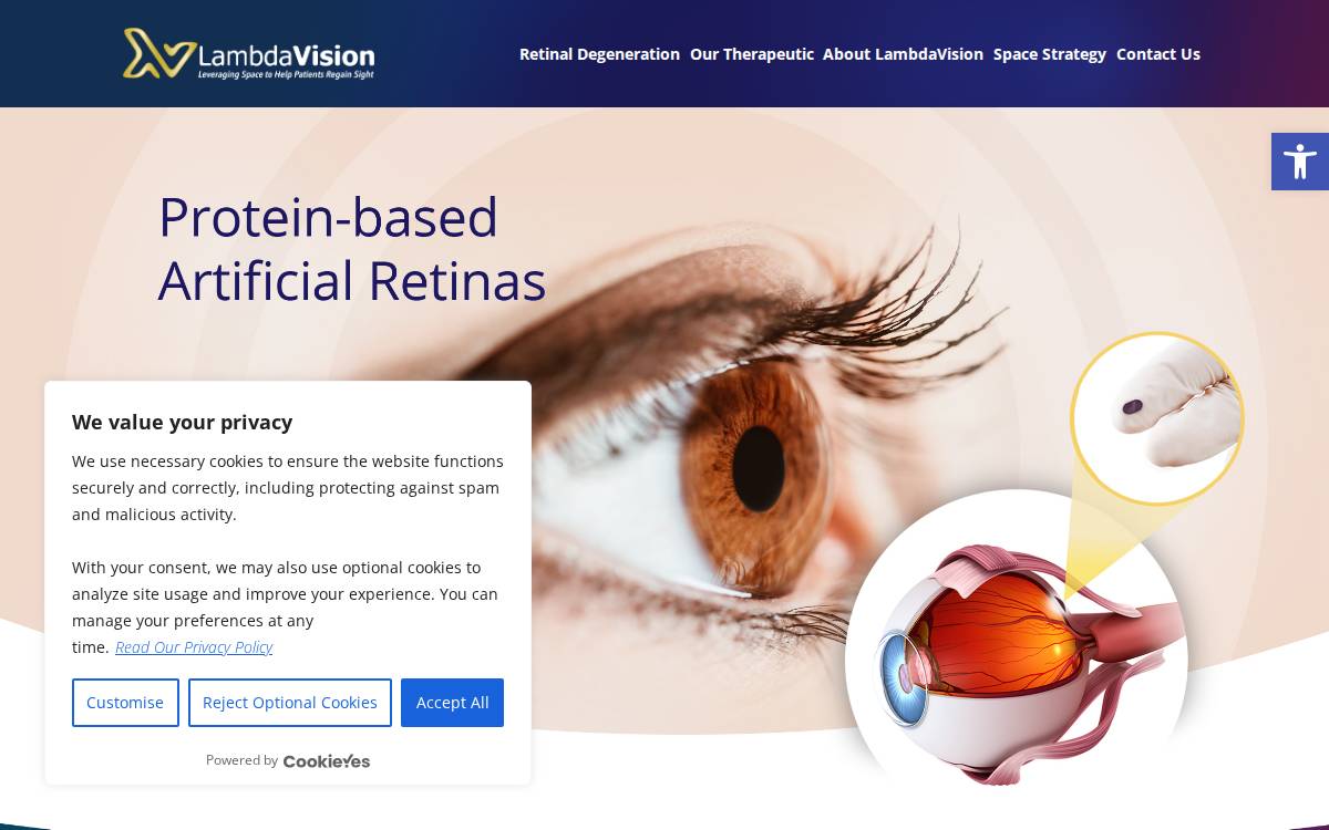 LambdaVision Incorporated website preview