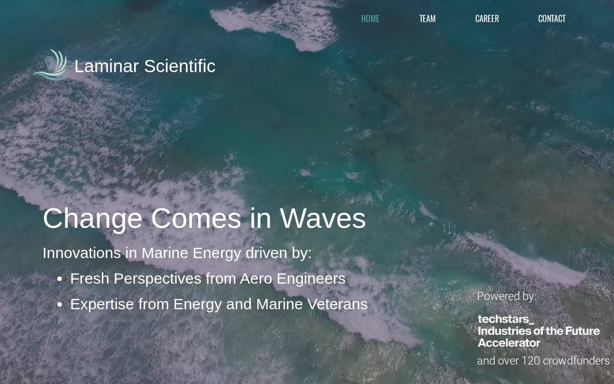 Laminar Scientific website preview