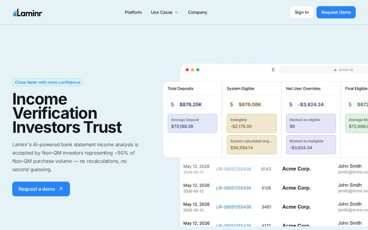 Laminr site website preview