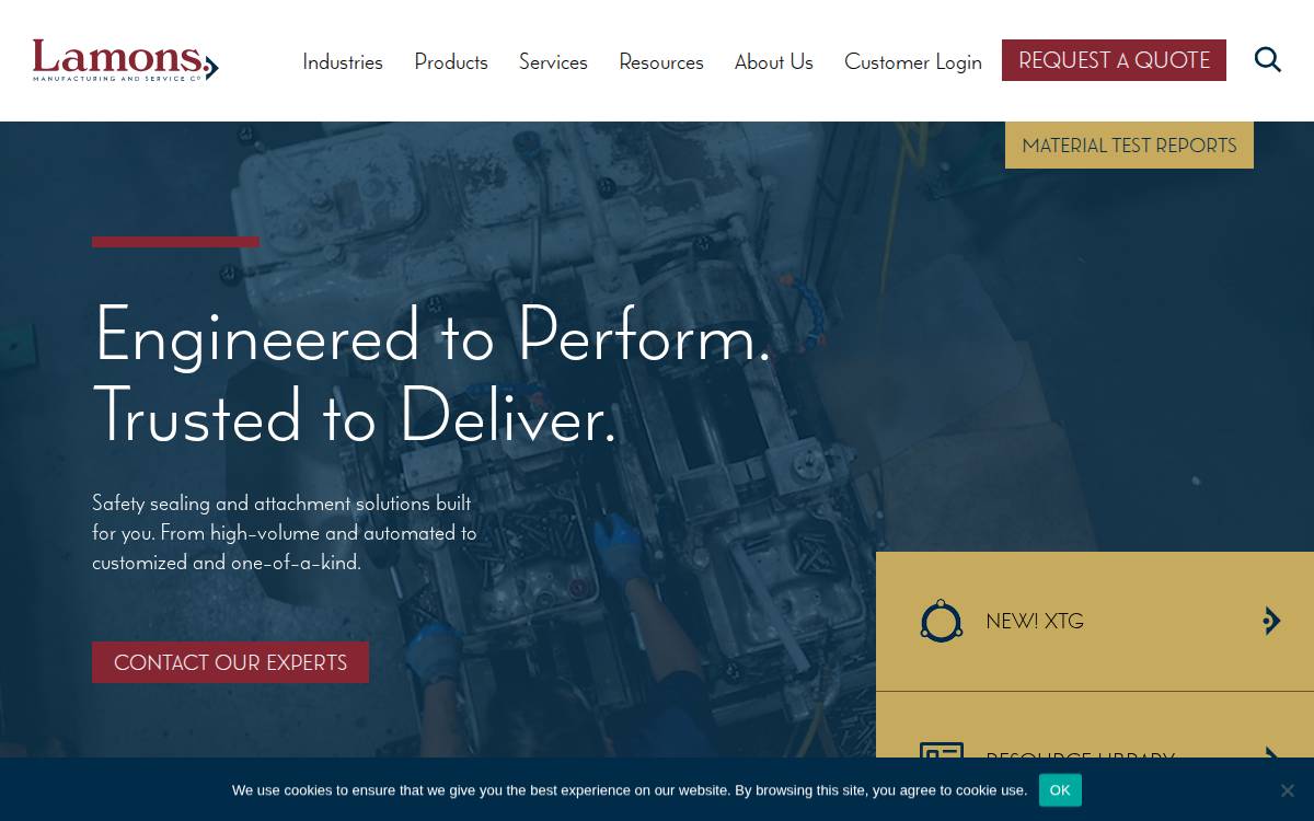Lamons website preview