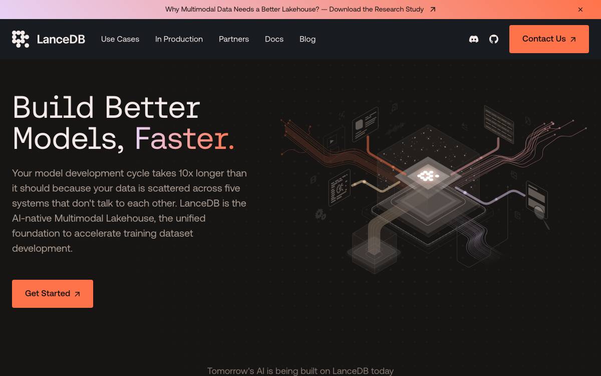 LanceDB website preview