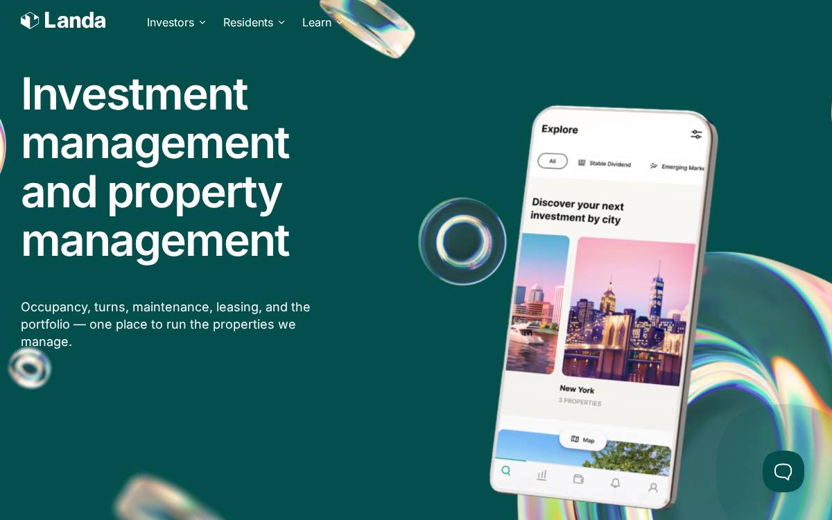 Landa website preview