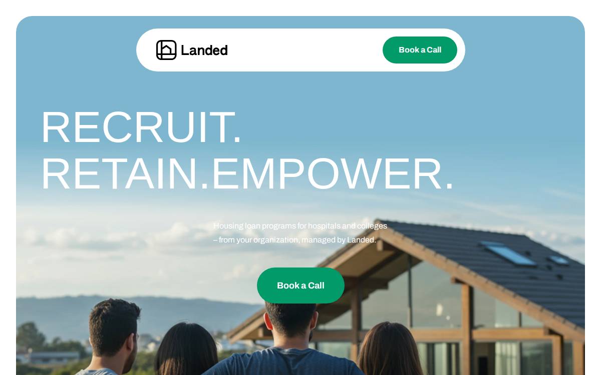 Landed website preview