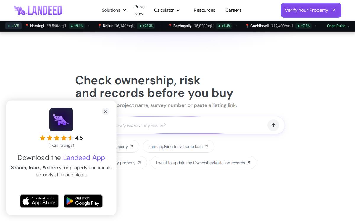 Landeed website preview