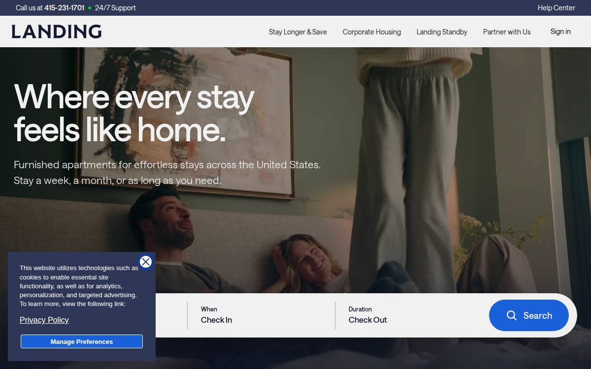 Landing website preview