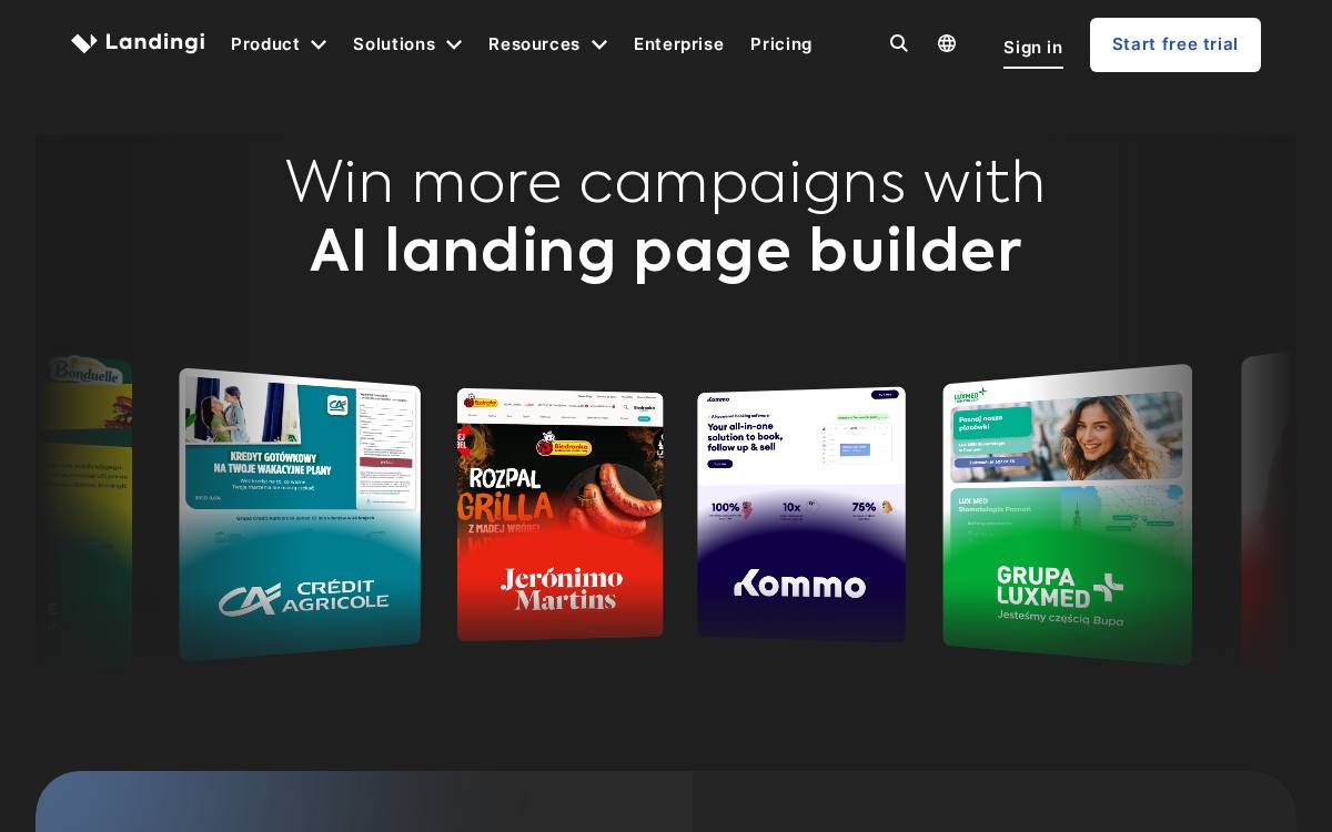 Landingi website preview