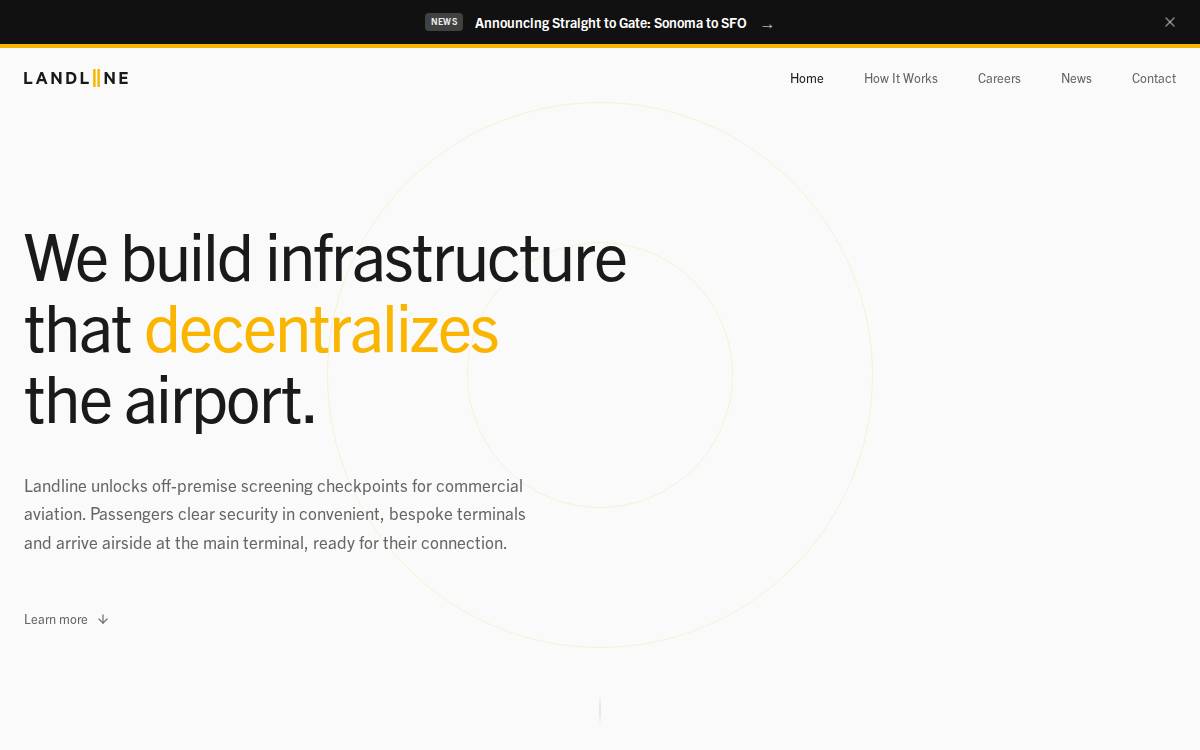 Landline website preview