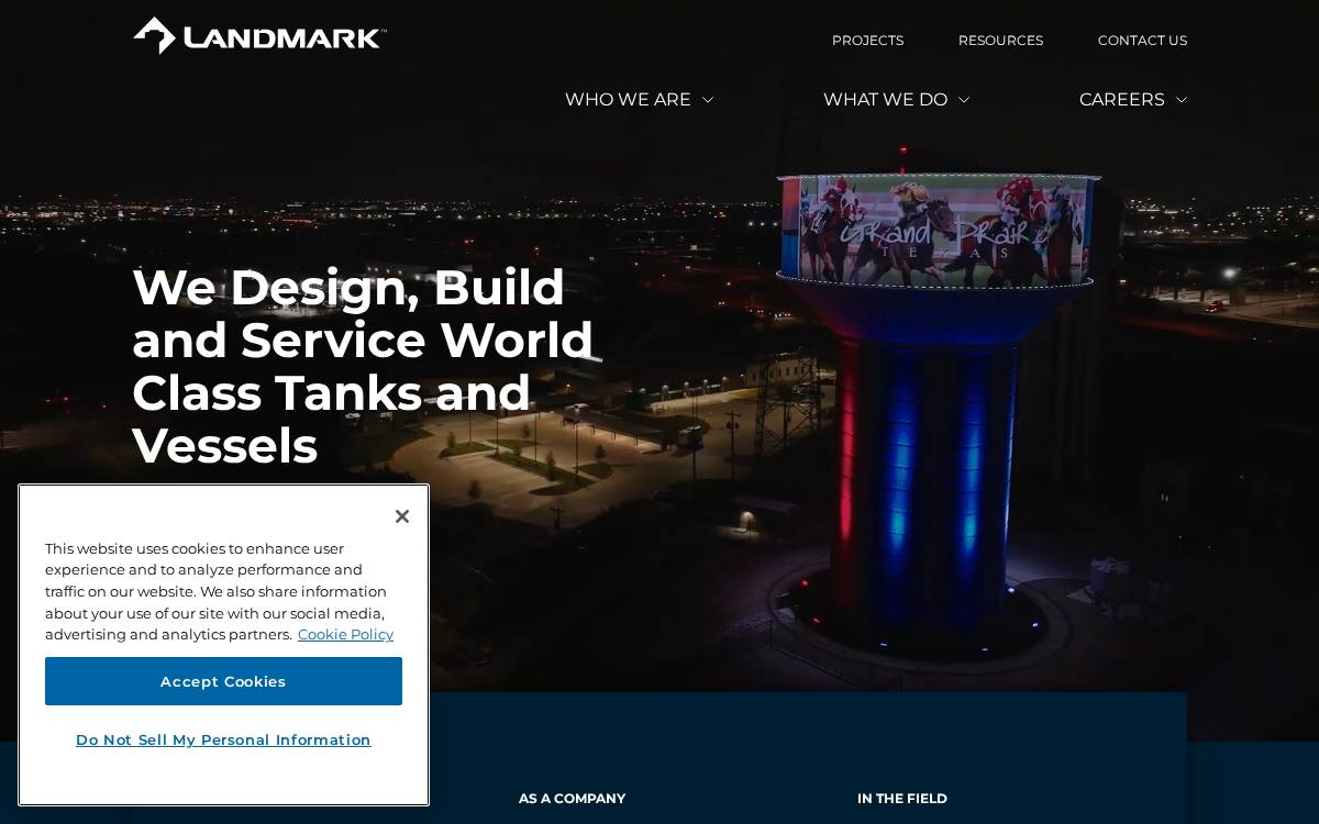 Landmark Structures website preview