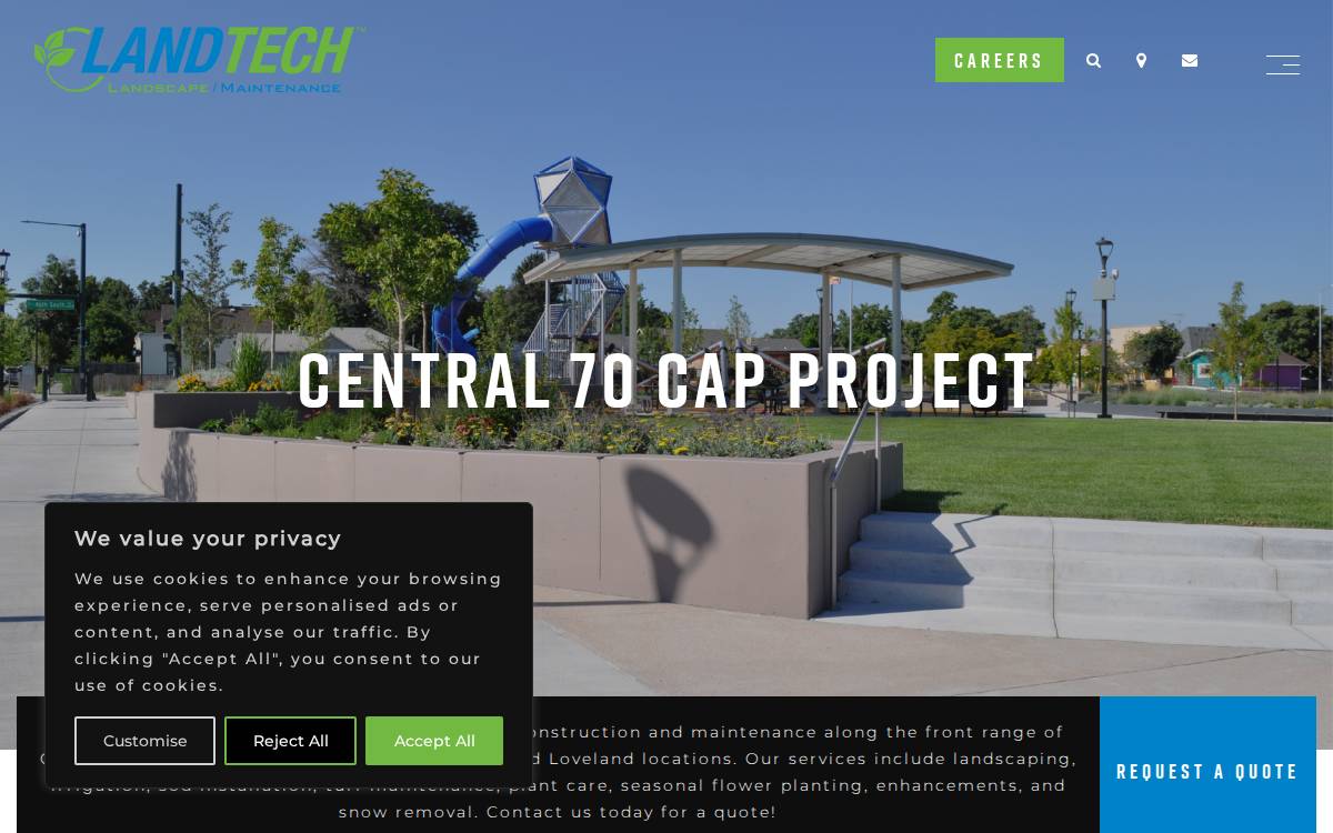 Landtechcontractors website preview