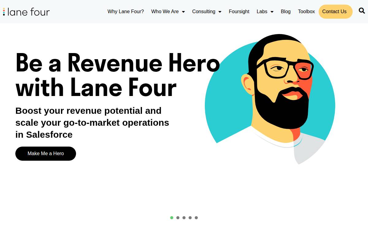 Lane Four website preview