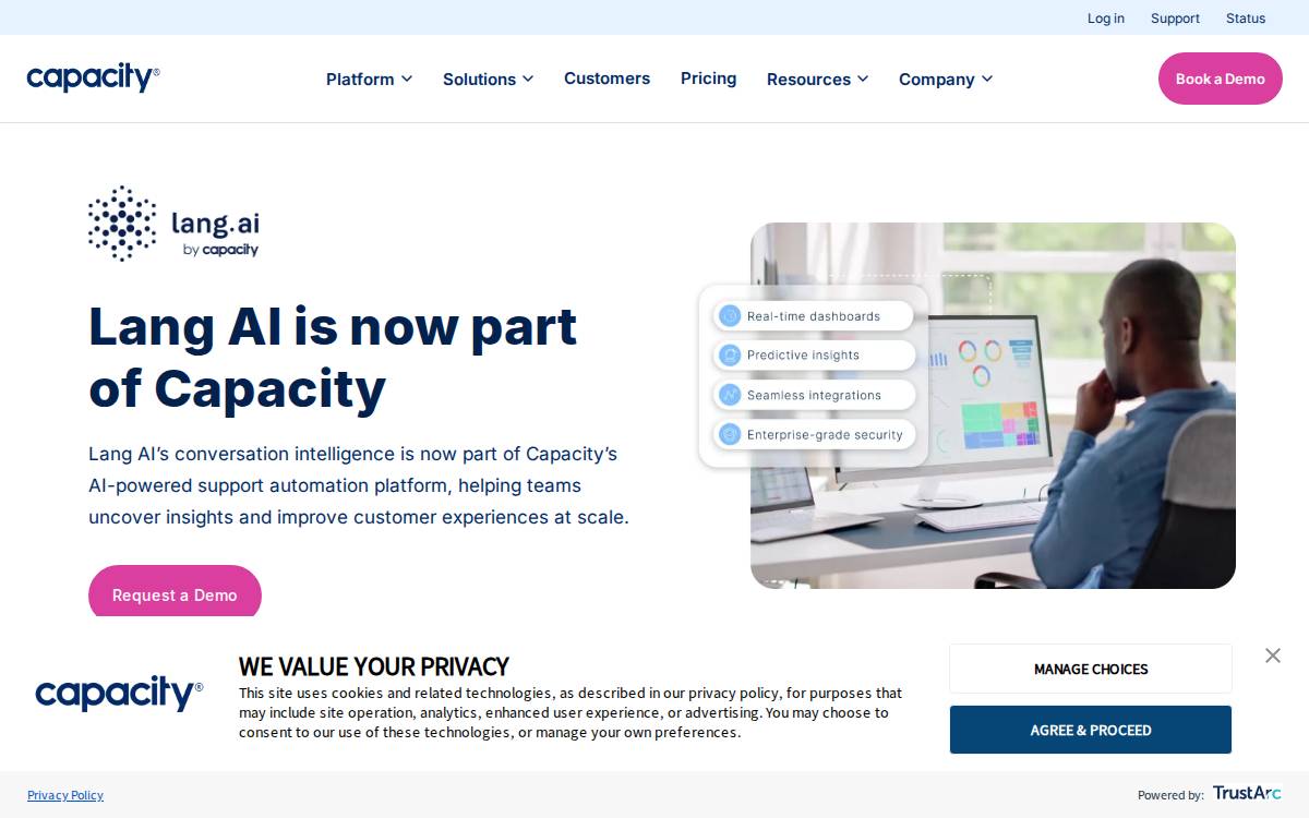 Lang website preview