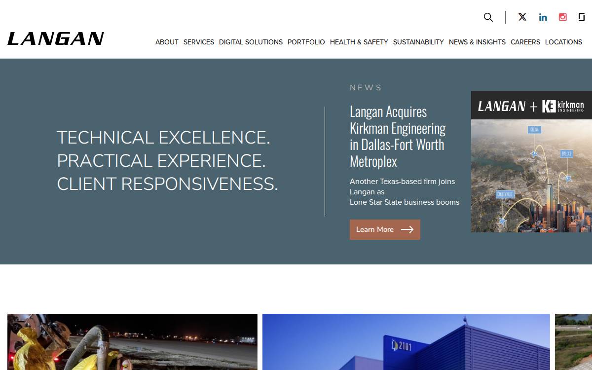 Langan website preview