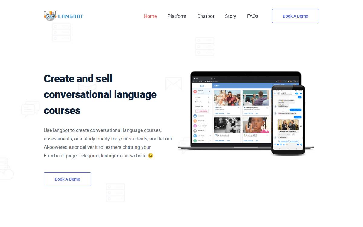 LangBot website preview