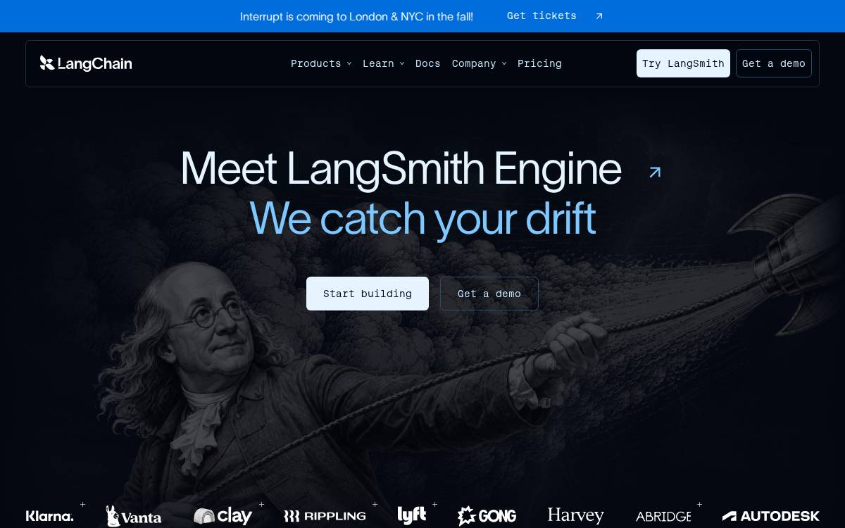 LangChain website preview