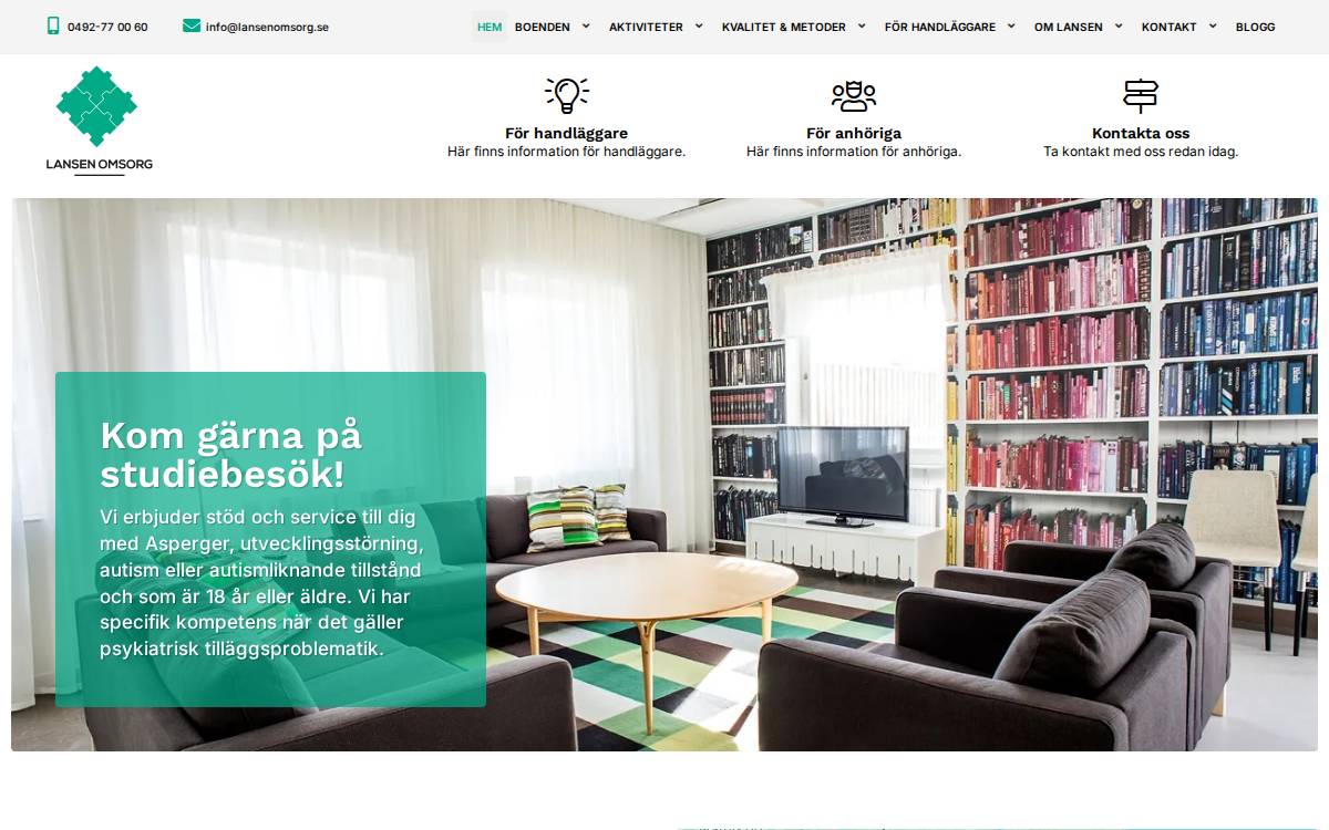 Lansen Omsorg website preview