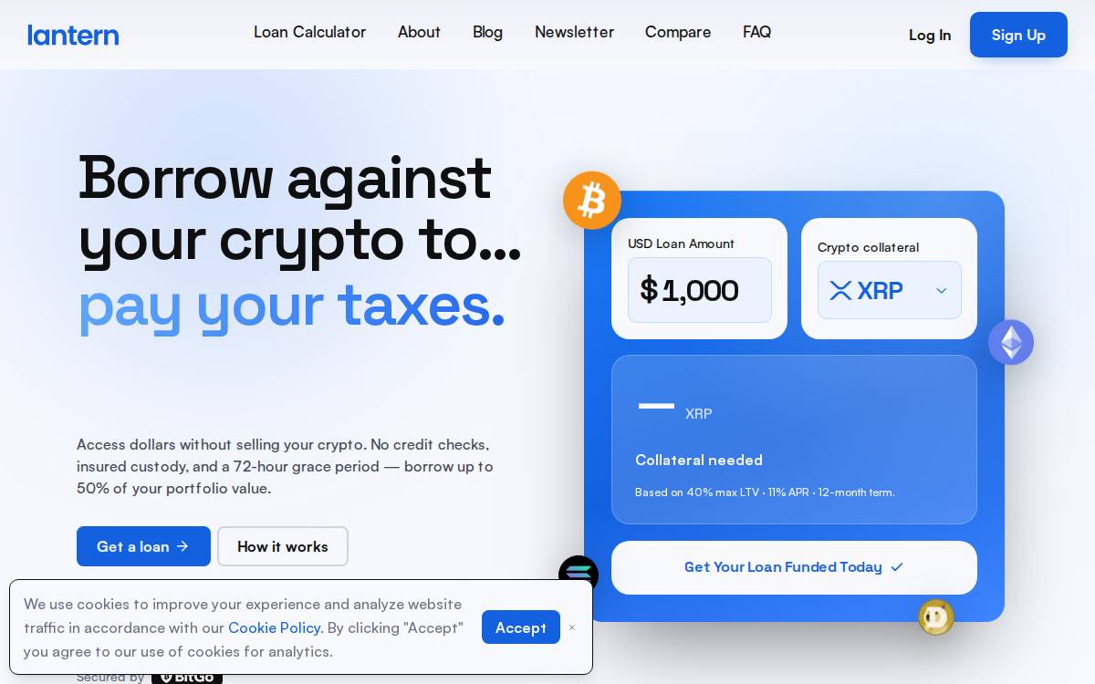 Lantern Finance website preview