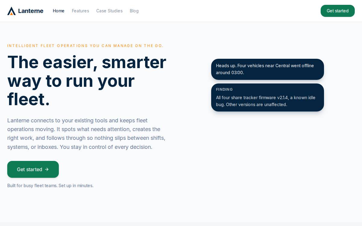 Lanterne website preview
