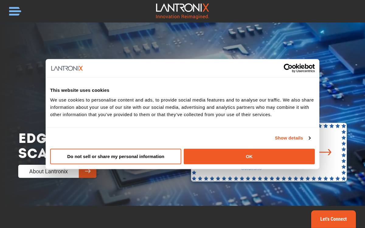 Lantronix website preview