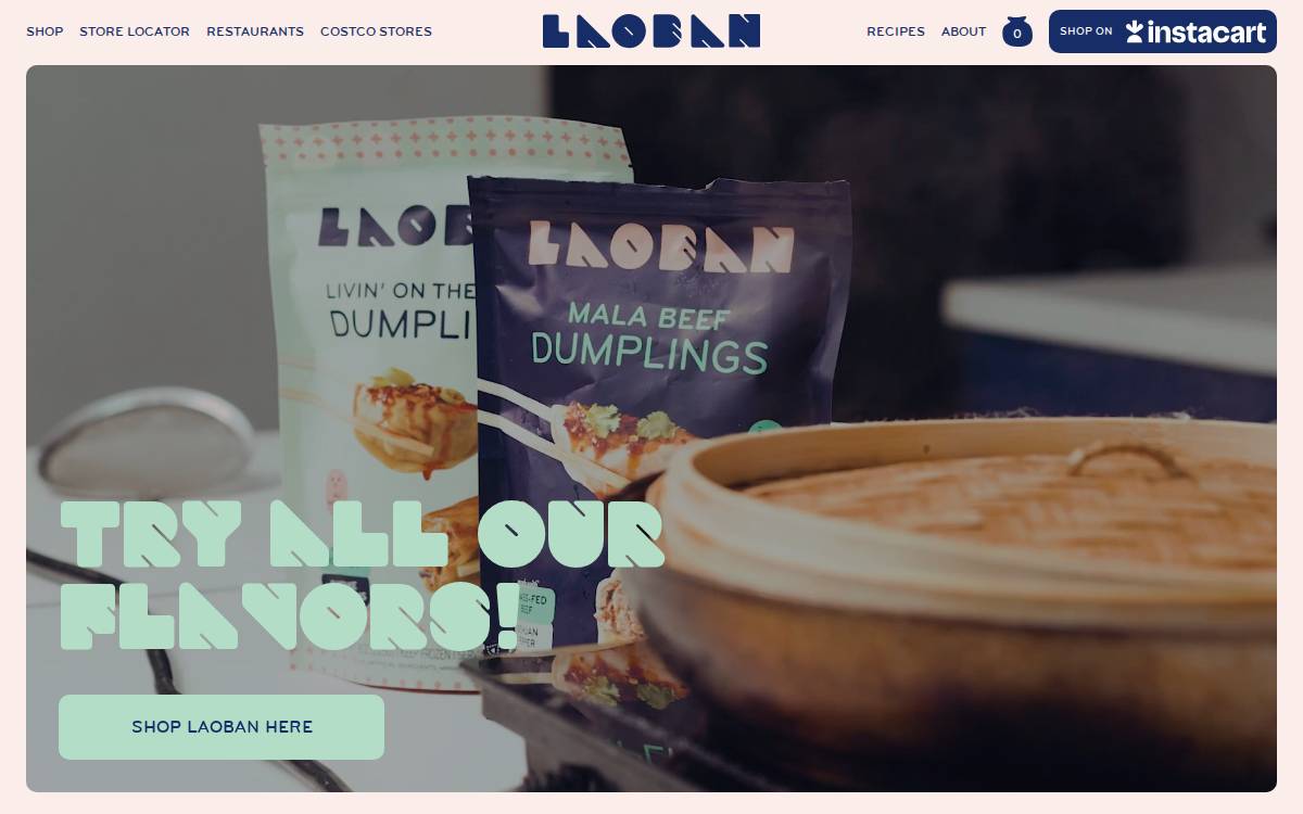 Laoban Foods website preview