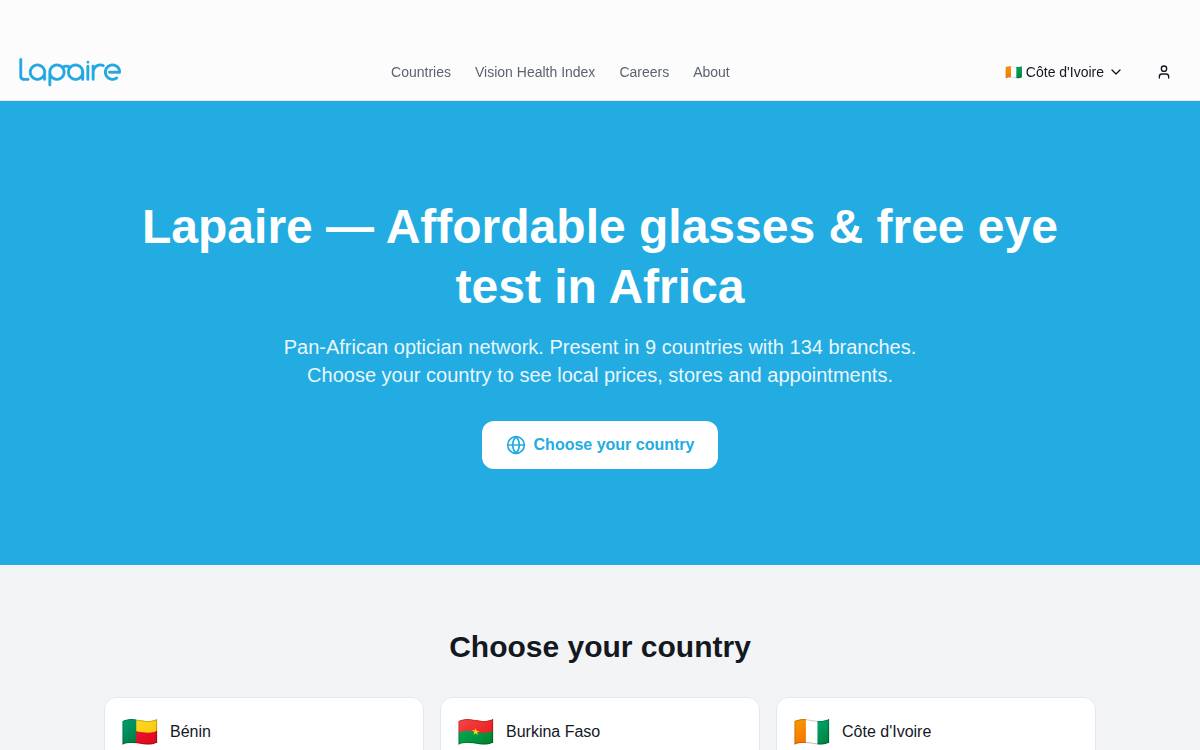 Lapaire website preview