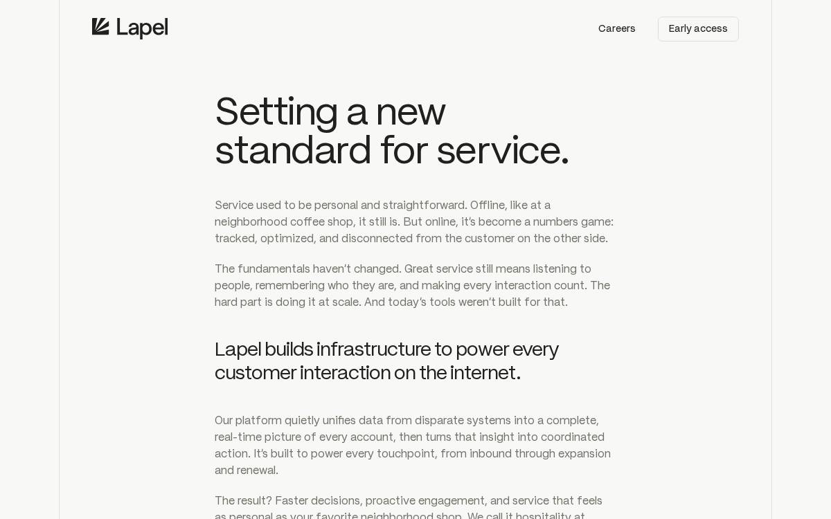 Lapel website preview
