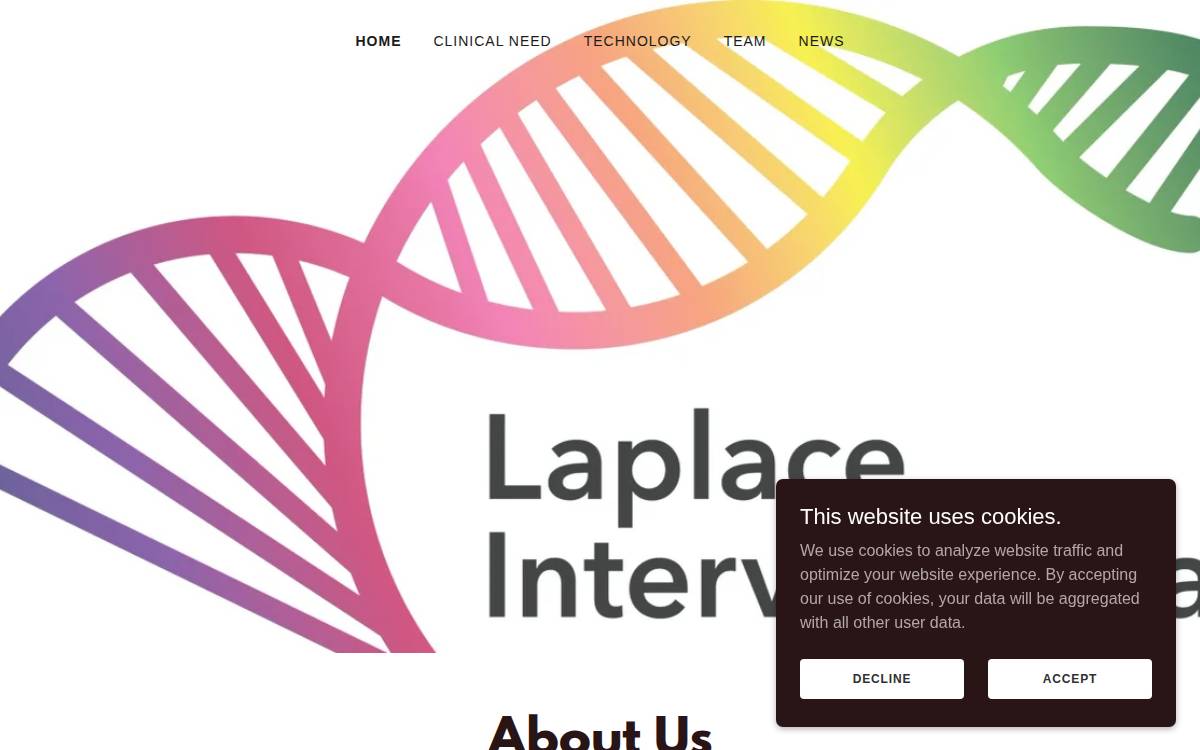 Laplace Interventional website preview