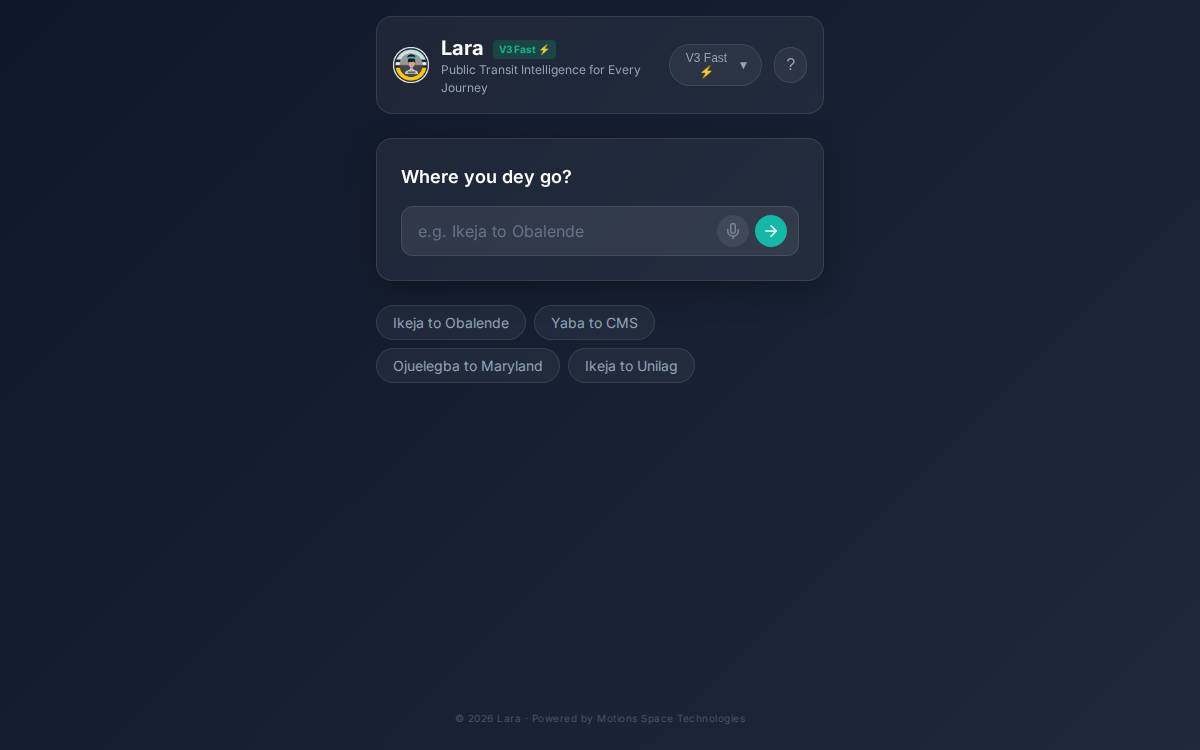 Lara website preview