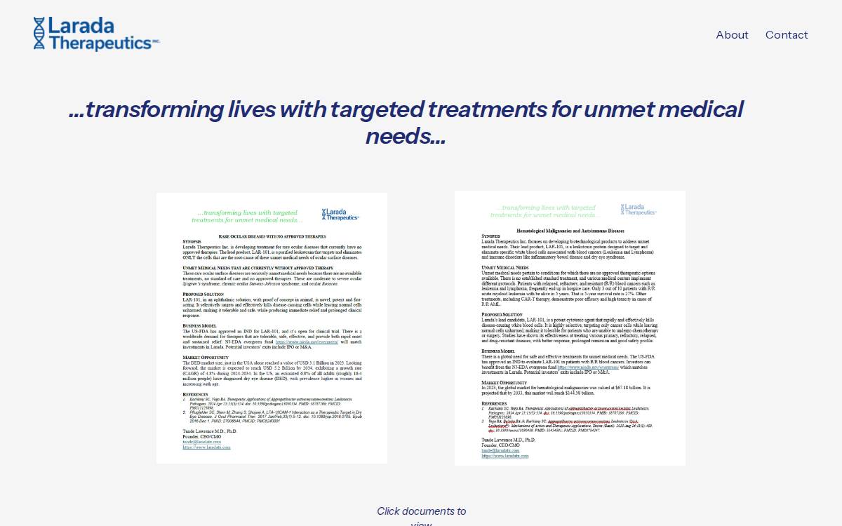 Laradatx website preview