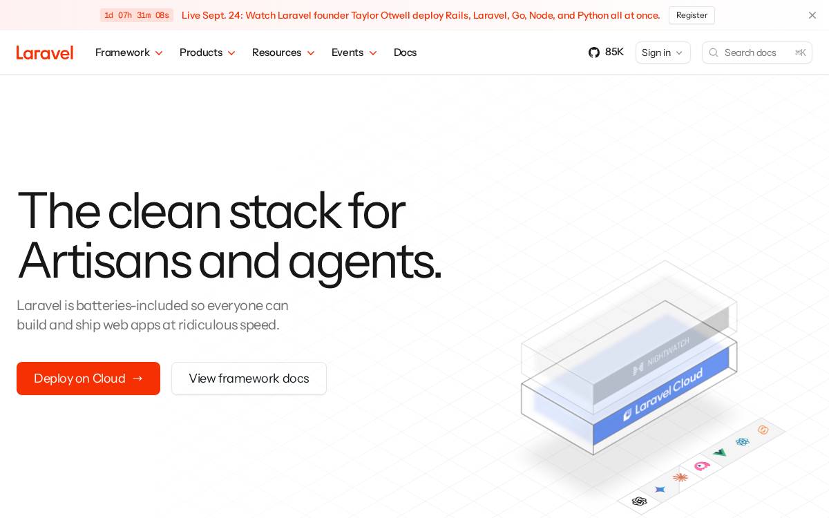Laravel website preview