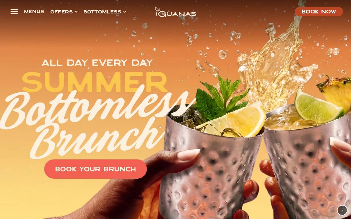 Las Iguanas website preview