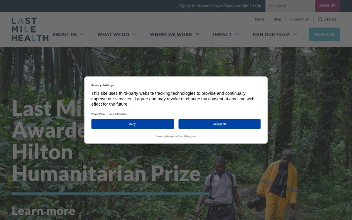 Last Mile Health website preview