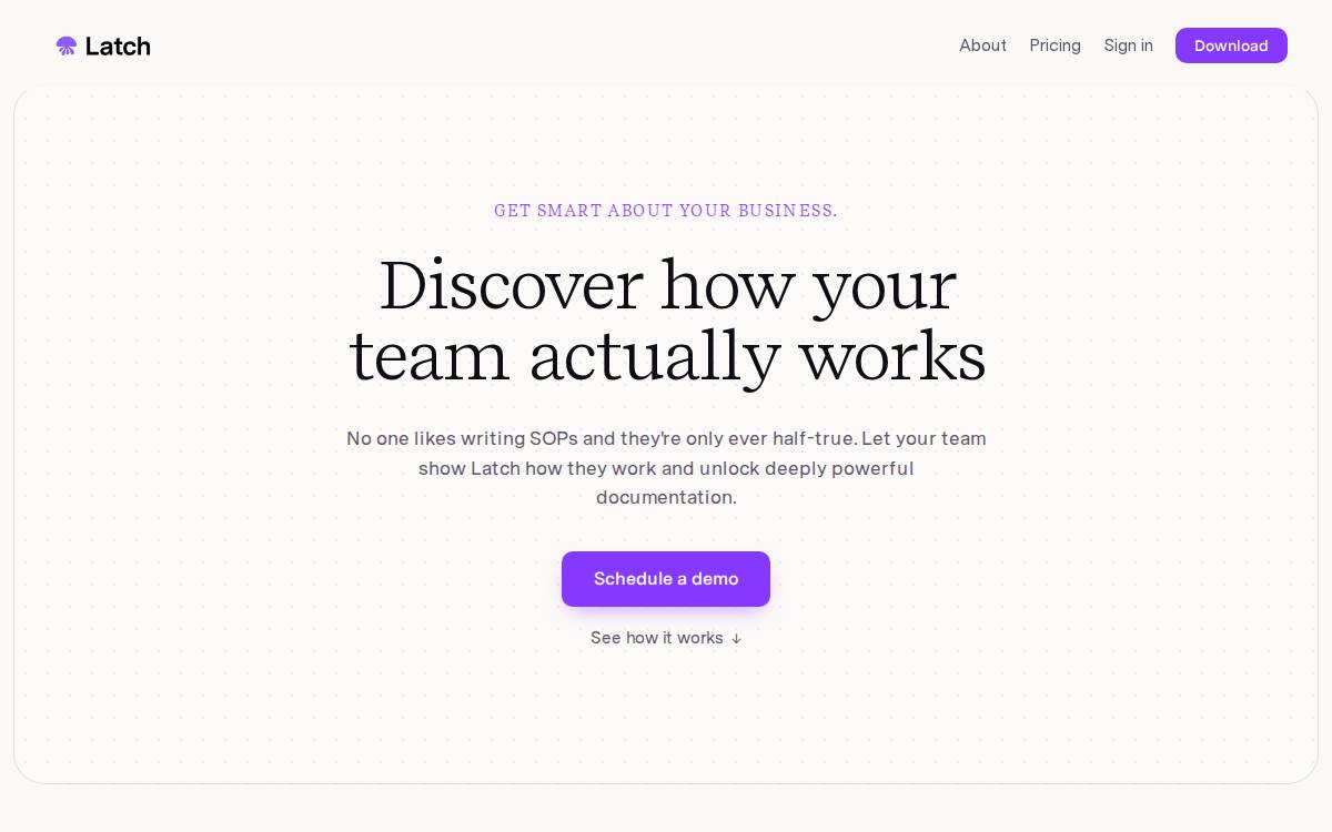 Latch website preview