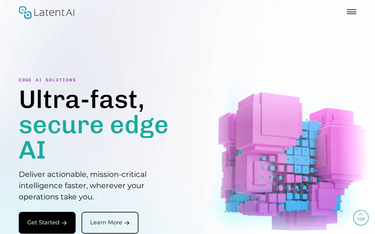 Latent AI website preview
