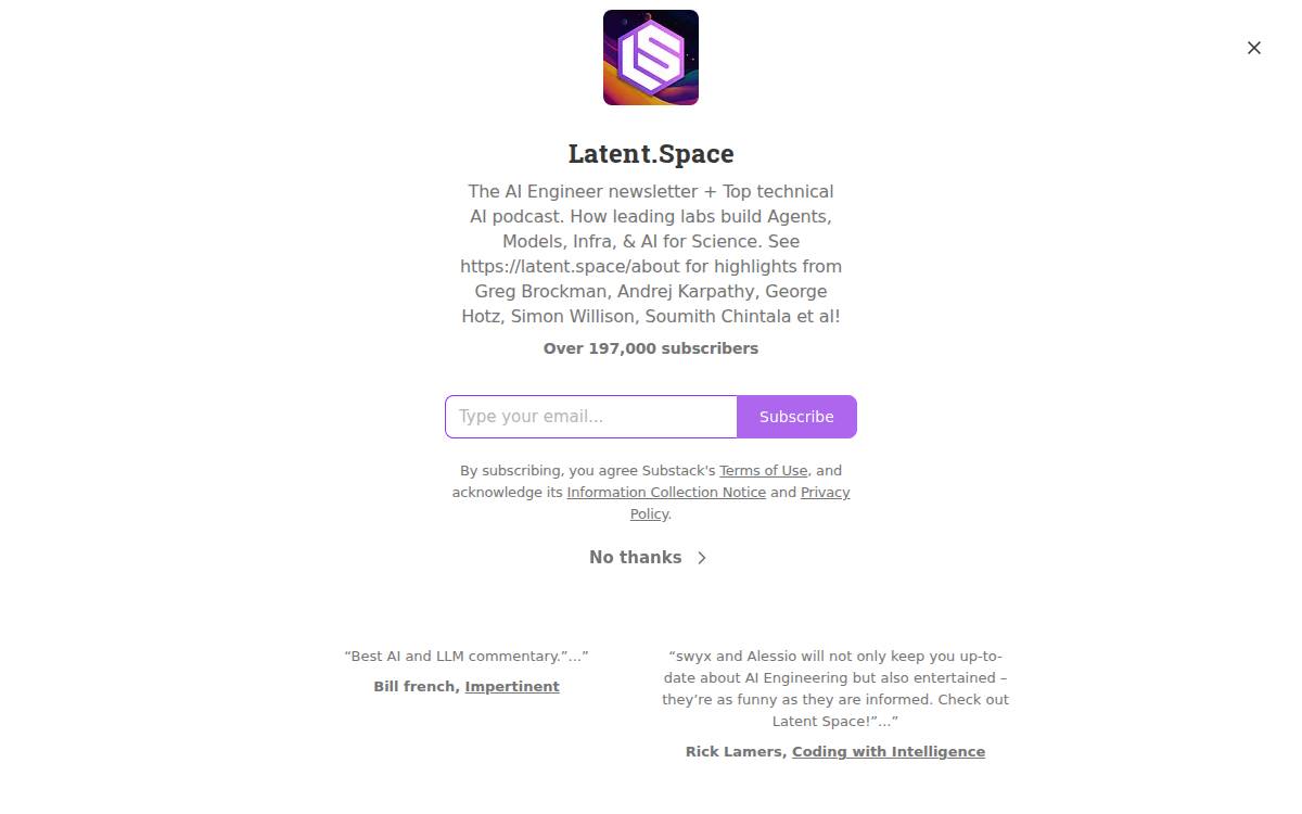 Latent Space website preview